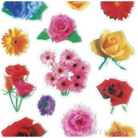 naklejki kwiaty mix titanum 19 szt