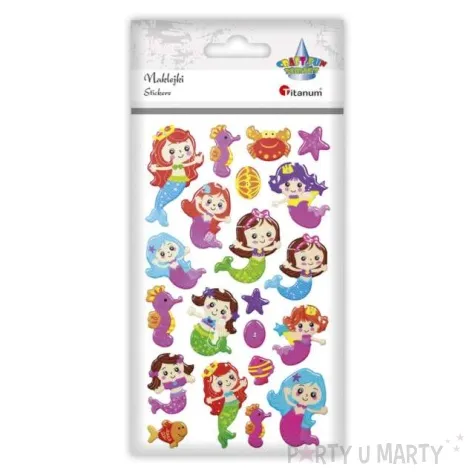 naklejki male syrenki mix titanum 21 szt
