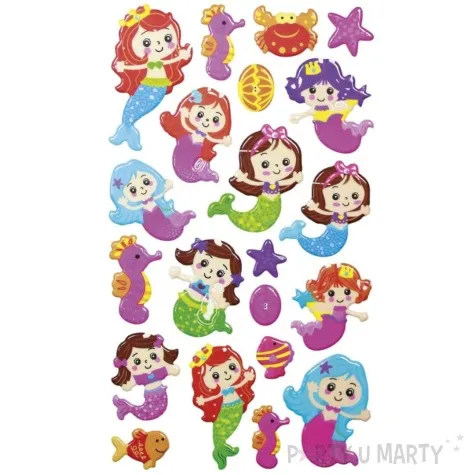 naklejki male syrenki mix titanum 21 szt