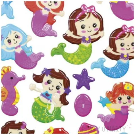 naklejki male syrenki mix titanum 21 szt