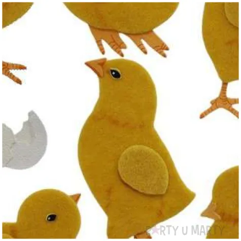 naklejki materialowe wielkanocne kurczaki titanum