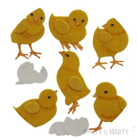 naklejki materialowe wielkanocne kurczaki titanum