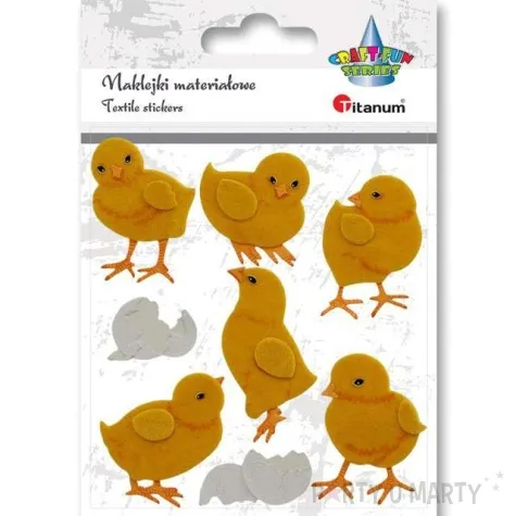 naklejki materialowe wielkanocne kurczaki titanum