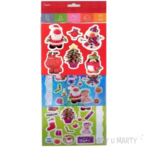 naklejki merry christmas mix arpex arkusz 15 x 30 cm