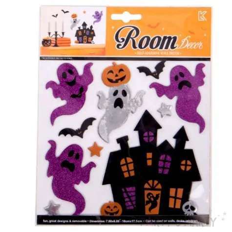 naklejki metaliczne halloween duchy na zamku mix carnival toys