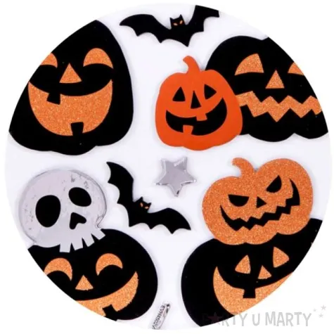 naklejki metaliczne halloween dynie mix carnival toys