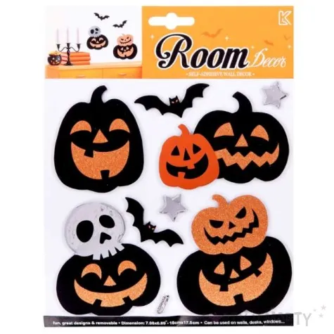 naklejki metaliczne halloween dynie mix carnival toys