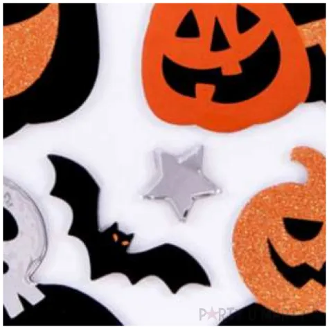 naklejki metaliczne halloween dynie mix carnival toys