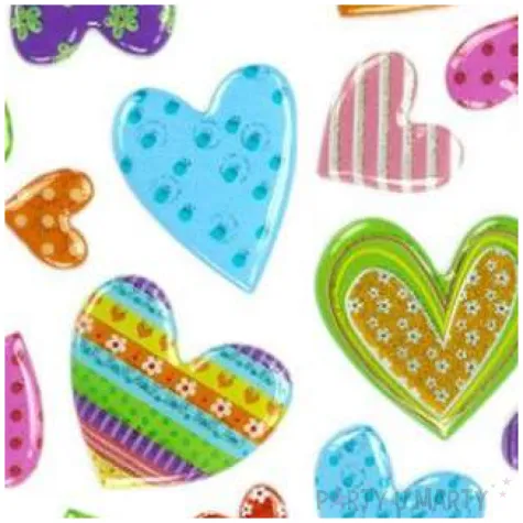 naklejki miekkie serduszka z wzorami mix titanum