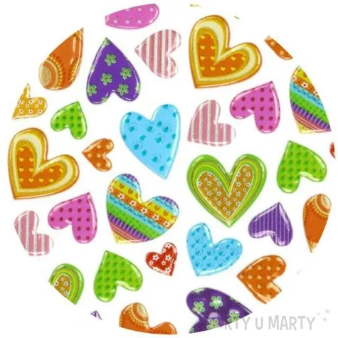 naklejki miekkie serduszka z wzorami mix titanum