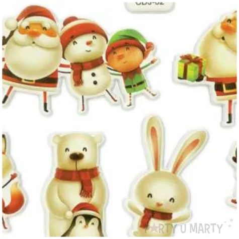 naklejki mikolaj i zwierzatka mix titanum 11 szt