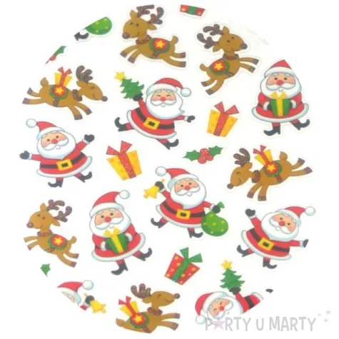 naklejki mikolaje brokatowe arpex arkusz