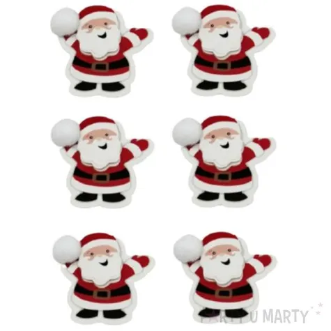 naklejki mikolaje z pomponikami arpex arkusz 6 szt