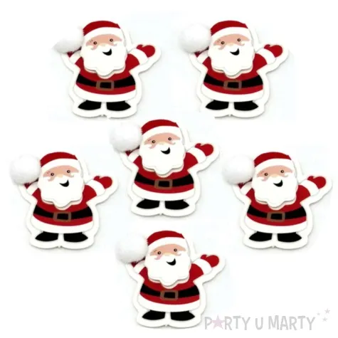 naklejki mikolaje z pomponikami arpex arkusz 6 szt