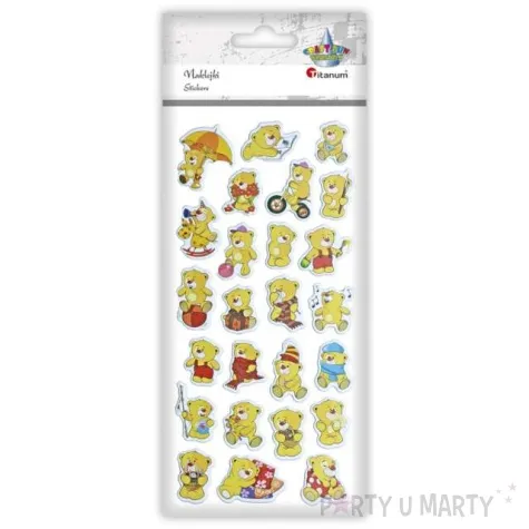 naklejki misie w ubrankach mix titanum 25 szt