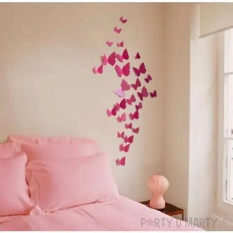 naklejki motyle 3d dekoracjepolska 12 szt