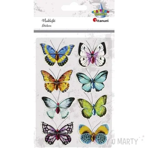 naklejki motylki blyszczace titanum