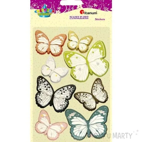 naklejki motylki dwukolorowe titanum