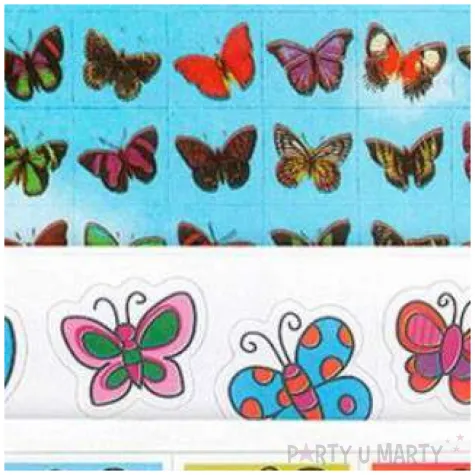 naklejki motylki wielobarwne titanum 300 szt