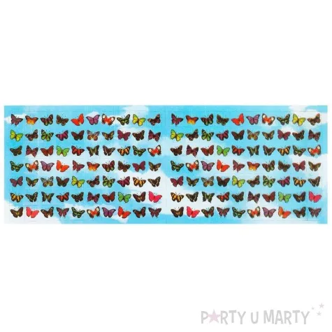 naklejki motylki wielobarwne titanum 300 szt