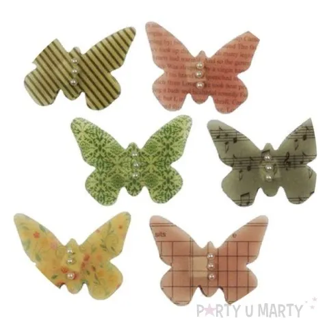 naklejki motylki z koralikami titanum