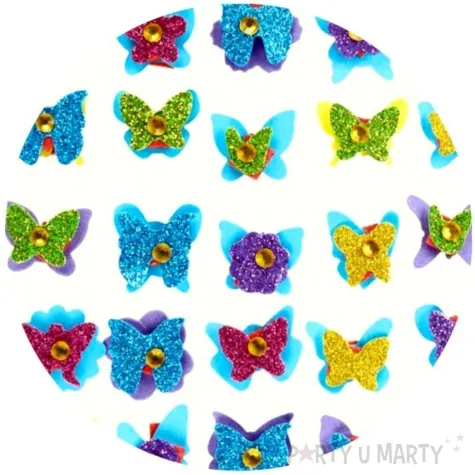 naklejki motylki z krysztalkiem titanum