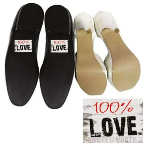 naklejki na buty 100 love 2 szt