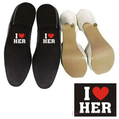 naklejki na buty i love her 2 szt