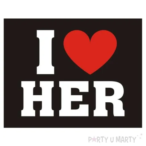 naklejki na buty i love her 2 szt