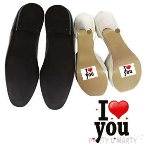 naklejki na buty i love you 2 szt