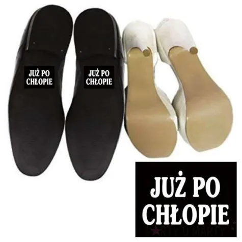 naklejki na buty juz po chlopie 2 szt