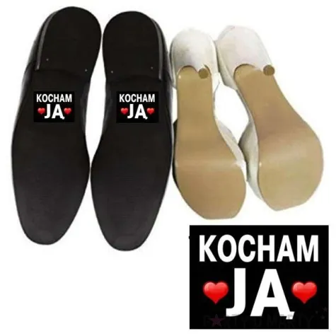 naklejki na buty kocham ja 2 szt