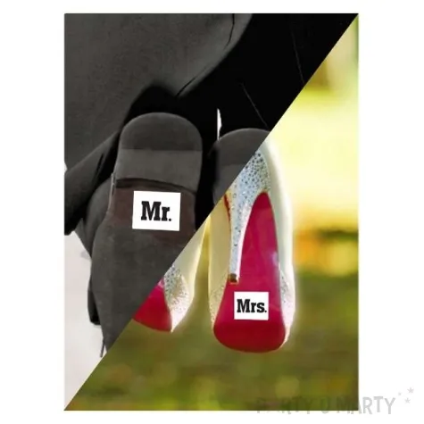 naklejki na buty mr i mrs 2 szt