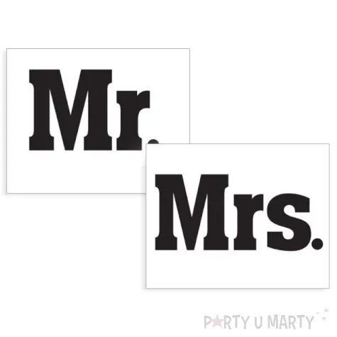 naklejki na buty mr i mrs 2 szt