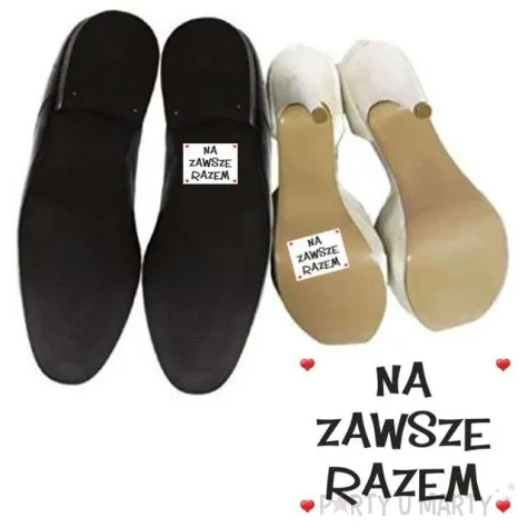 naklejki na buty na zawsze razem 2 szt
