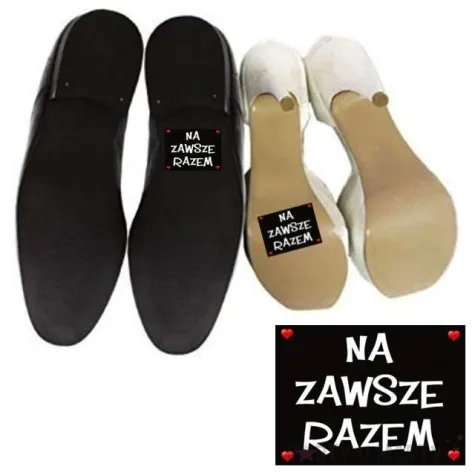 naklejki na buty na zawsze razem 2 szt