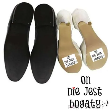 naklejki na buty on nie jest bogaty 2 szt