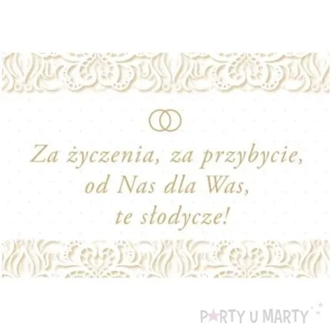 naklejki na ciasto dziekujemy slub toledo 20 szt