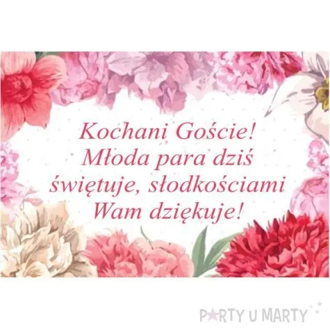 naklejki na ciasto kwiaty slub toledo 20 szt