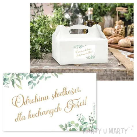 naklejki na ciasto odrobina slodkosci eukaliptus beauty 5x8 cm 10 szt