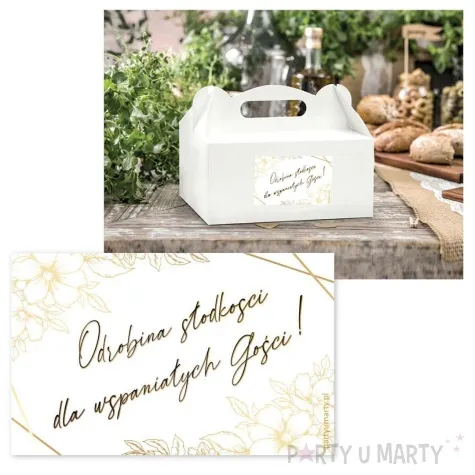 naklejki na ciasto odrobina slodkosci gold line 5x8 cm 10 szt