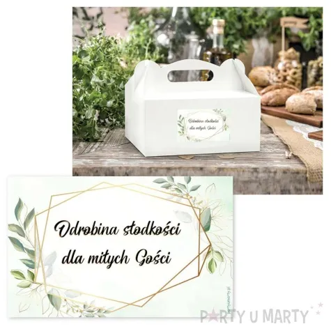 naklejki na ciasto odrobina slodkosci mietowa geometria 5x8 cm 10 szt