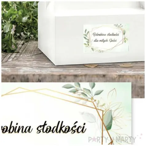 naklejki na ciasto odrobina slodkosci mietowa geometria 5x8 cm 10 szt