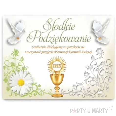 naklejki na ciasto slodkie podziekowanie komunijne 25 szt