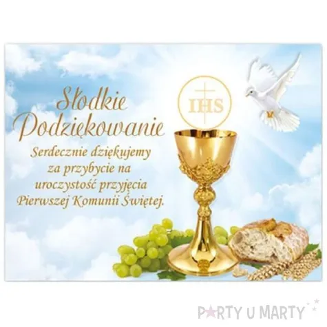 naklejki na ciasto slodkie podziekowanie komunijne 25 szt