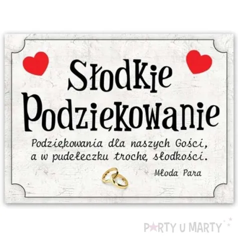 naklejki na ciasto slodkie podziekowanie slubne 25 szt