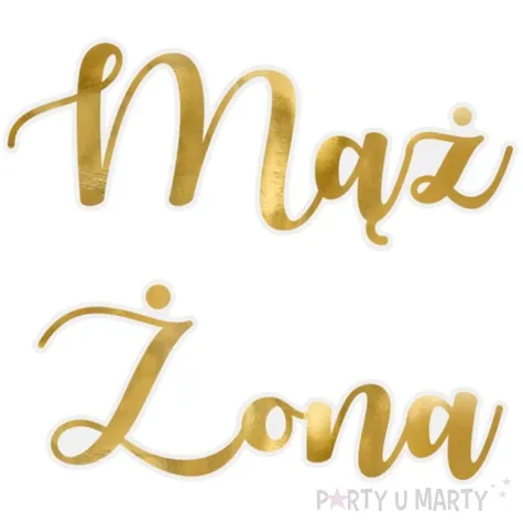 naklejki na kieliszki maz i zona zlote partdeco 2 szt