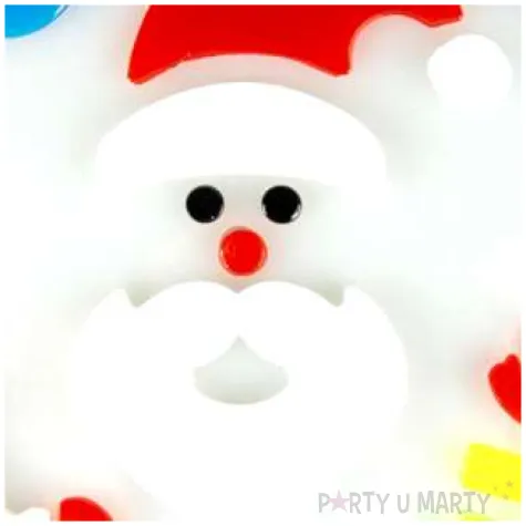 naklejki na okno mikolaj i prezent zelowe aliga