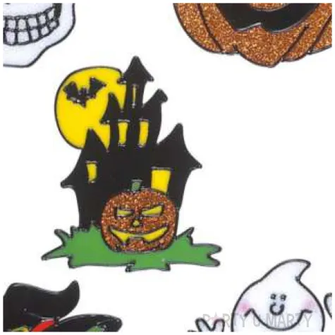 naklejki na okno postacie z halloween brokatowe widmann 5 szt