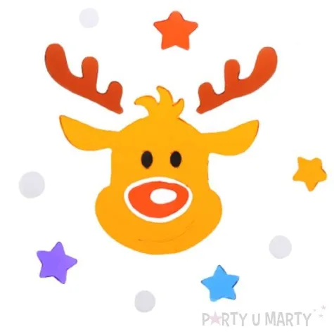 naklejki na okno renifer i gwiazdki zelowe aliga